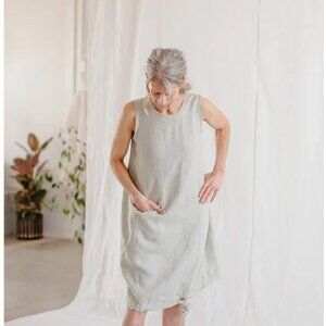 Cedar + Vine Joey Dress Light Grey Size Small